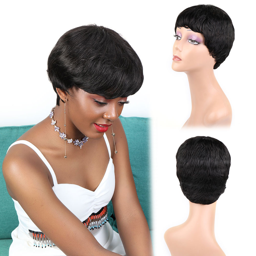 Short Pixie Cut Wig Human Hair Cheap - Bliss Short Human Hair Wigs Pixie
