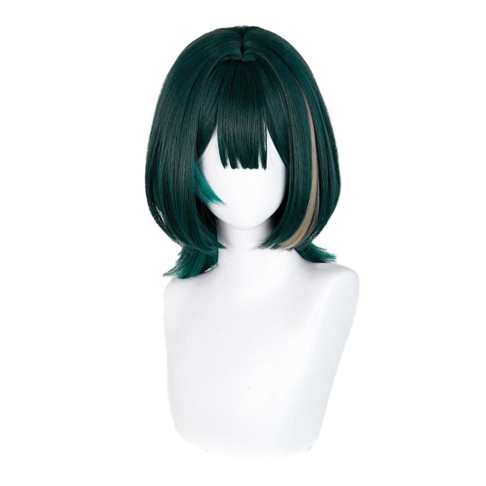 Synthetic Wigs - Anime Nefer Cosplay Wig Green Highlights