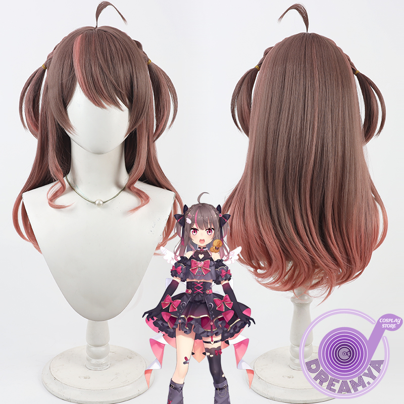 Synthetic Wigs - Natsuiro Matsuri Cosplay Wig Vtuber Brown