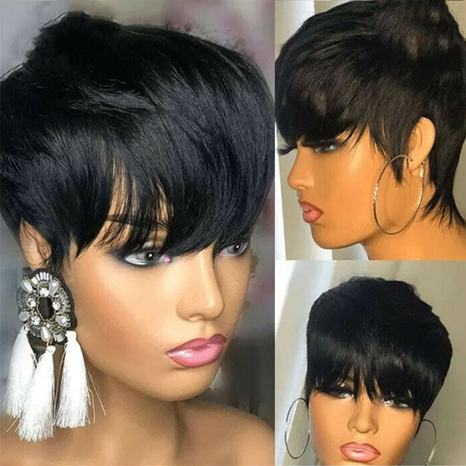 Short Human Hair Wigs Pixie Cu - Short Pixie Cut Wig Human Hair Cheap recension och pris