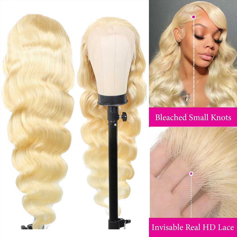 613 Honey Blonde Color 13x6 Tr - 613 Blonde Body Wave Lace Front Wig recension och pris
