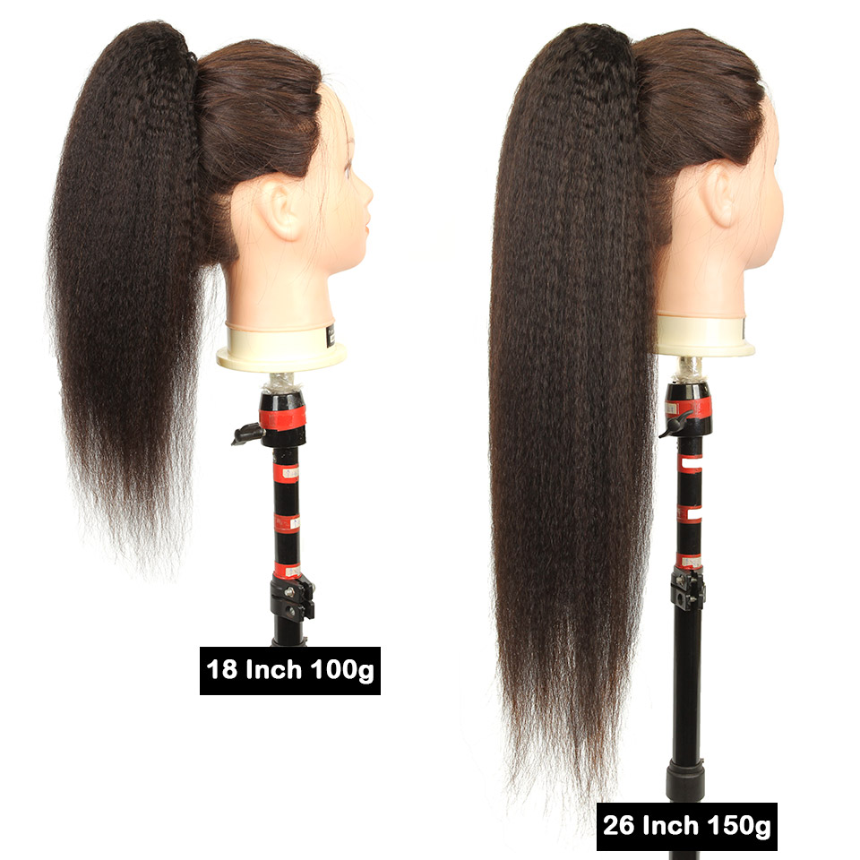 [Yvonne] Kinky Straight Drawst - Seamless Clip In Hair Extensions Human Hair recension och pris