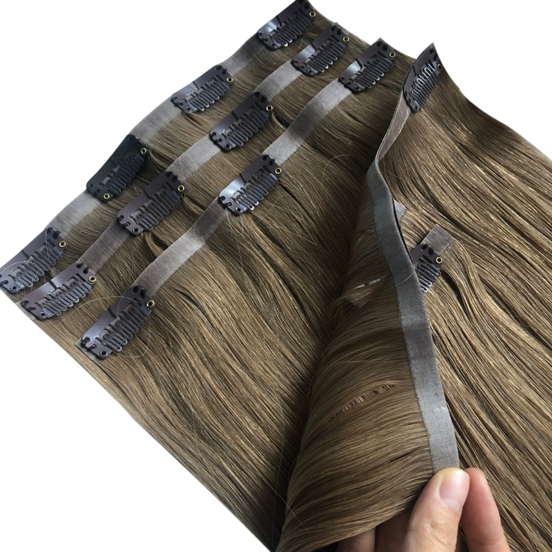Straight Invisible PU Clip In  - Seamless Clip In Hair Extensions Human Hair recension och pris