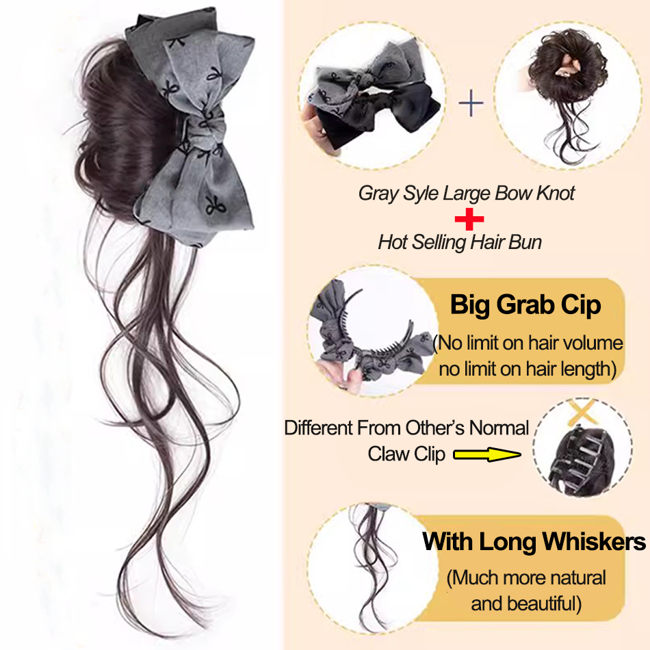 Synthetic Hair Bun Hair Extens - Claw Clip Messy Bun Hair Piece recension och pris