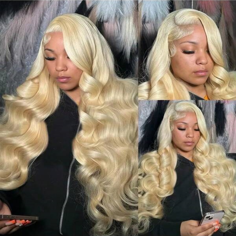 Honey Blonde 613 Body Wave Hum - 613 Blonde Body Wave Lace Front Wig recension och pris