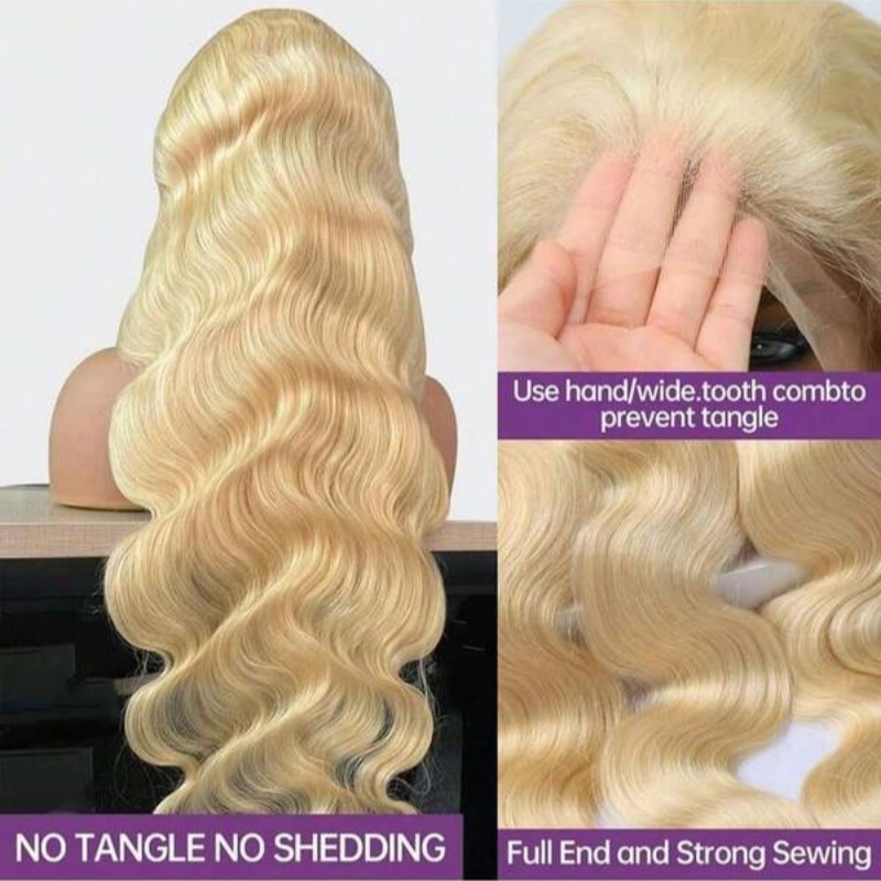 Honey Blonde 613 Body Wave Hum - 613 Blonde Body Wave Lace Front Wig recension och pris