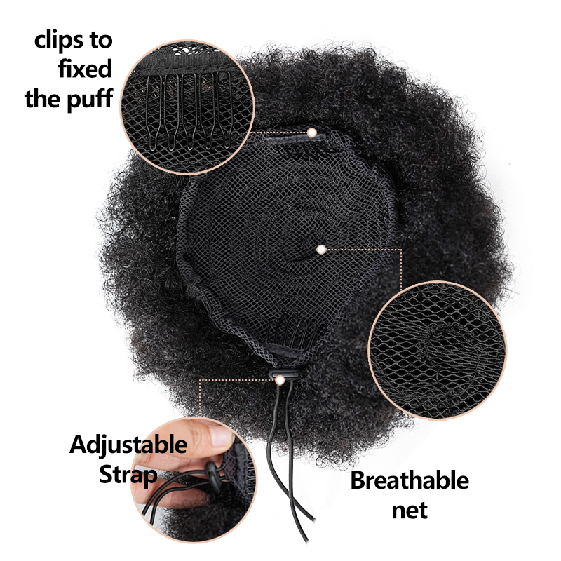 8 Inch Afro Puff Drawstring Po - Drawstring Afro Curly Puff Ponytail recension och pris