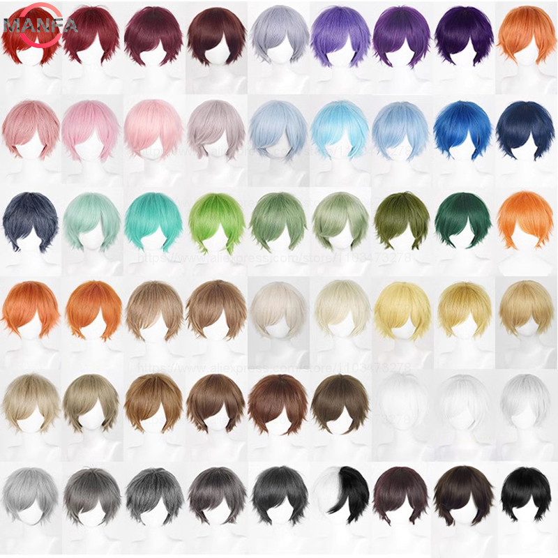 Anime 30cm Short Straight Cosp - Synthetic Braided Wigs For Black Women recension och pris