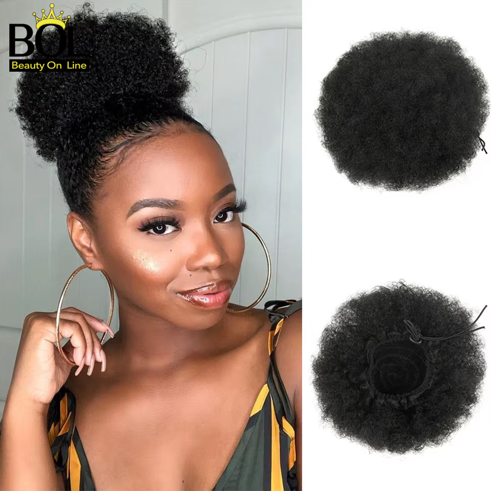 Afro Puff Drawstring Ponytail  - Drawstring Afro Curly Puff Ponytail recension och pris