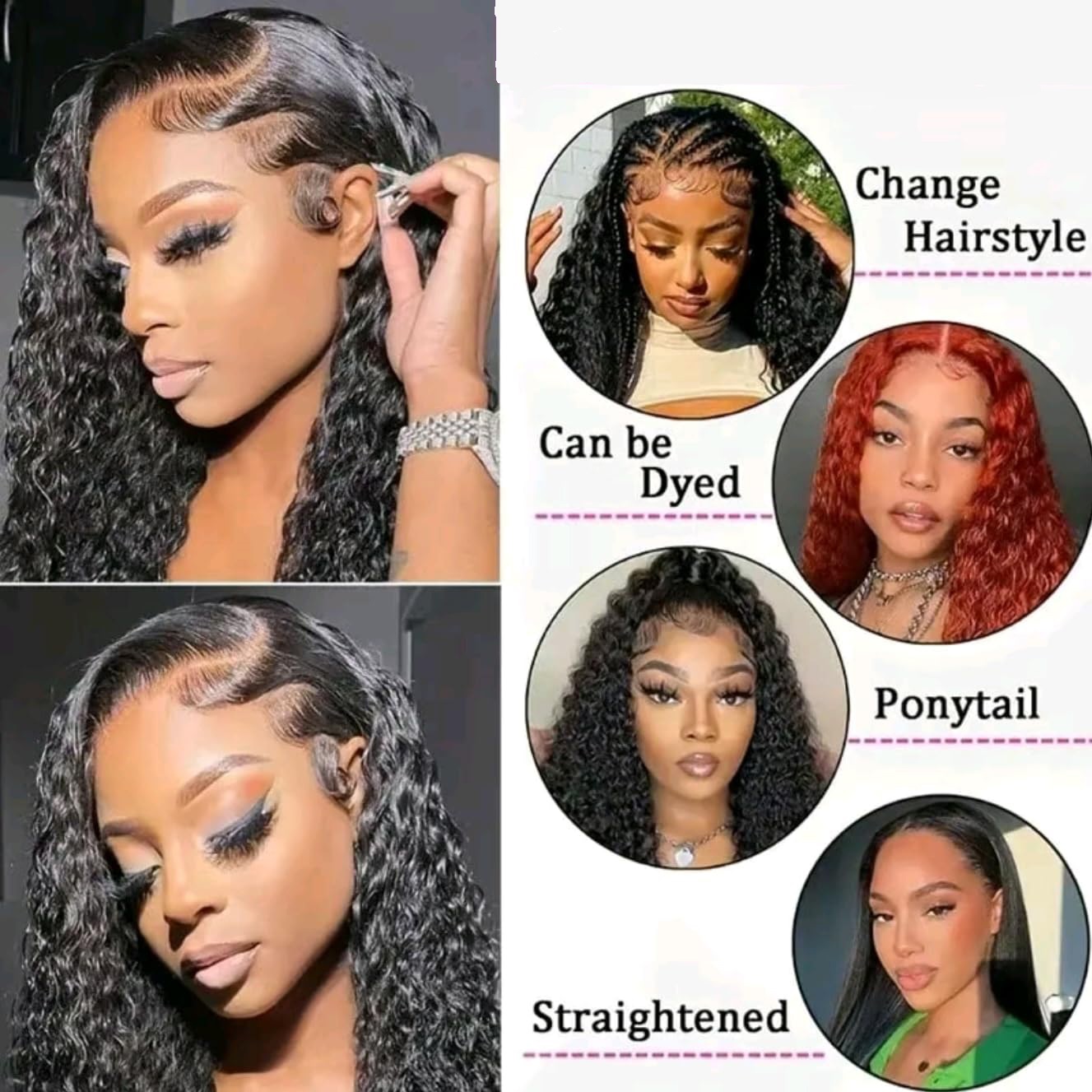 200 Density 13x4 13x6 HD Trans - Lace Front Wigs recension och pris