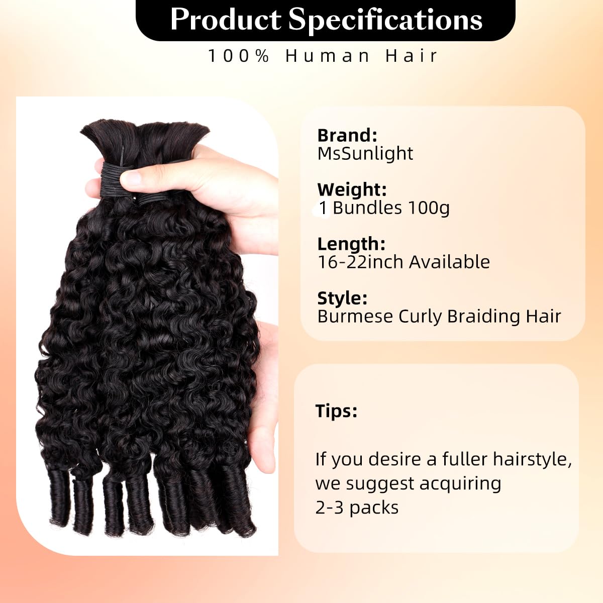 15A Human Braiding Hair for Bo - Water Wave Bulk Human Hair For Braiding recension och pris