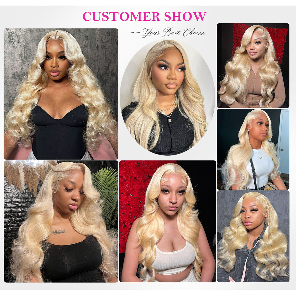 613 Blonde 13x6 13x4 HD Lace F - 613 Blonde Body Wave Lace Front Wig recension och pris
