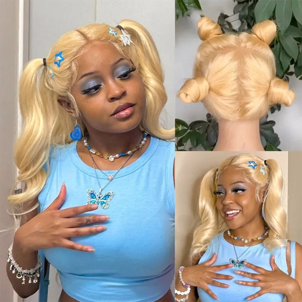 613 Blonde 13x6 13x4 HD Lace F - 613 Blonde Body Wave Lace Front Wig recension och pris