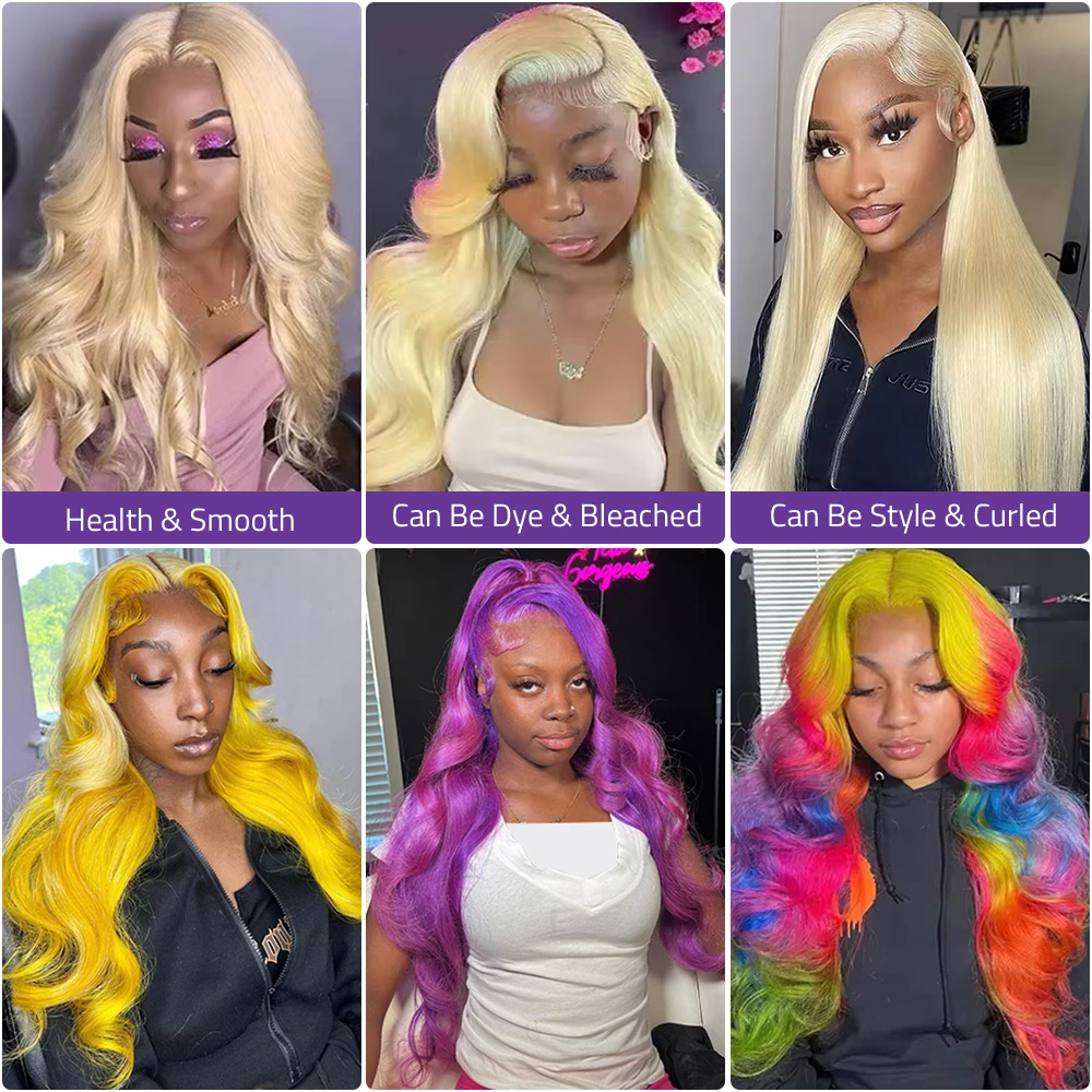 13x4 13x6 HD Transparent Lace  - 613 Blonde Body Wave Lace Front Wig recension och pris