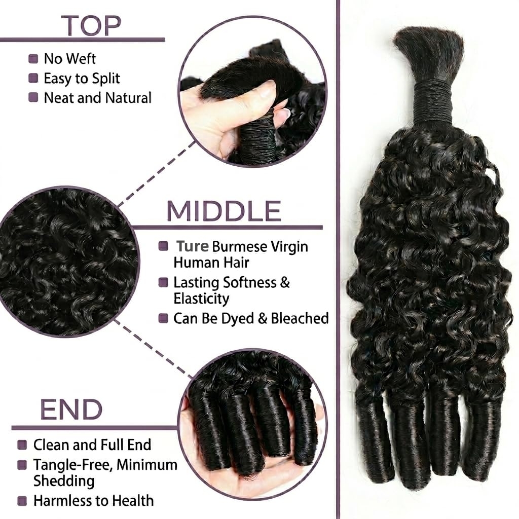 Human Braiding For Boho Braids - Water Wave Bulk Human Hair For Braiding recension och pris
