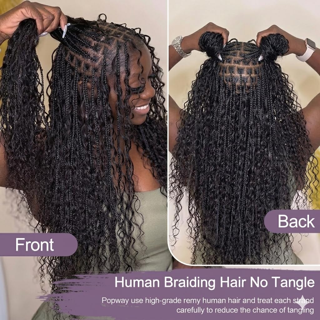 Human Braiding For Boho Braids - Water Wave Bulk Human Hair For Braiding recension och pris