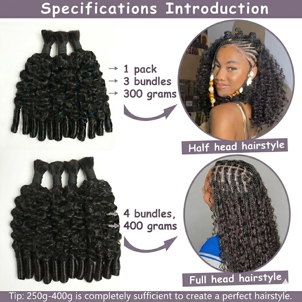 Human Braiding For Boho Braids - Water Wave Bulk Human Hair For Braiding recension och pris