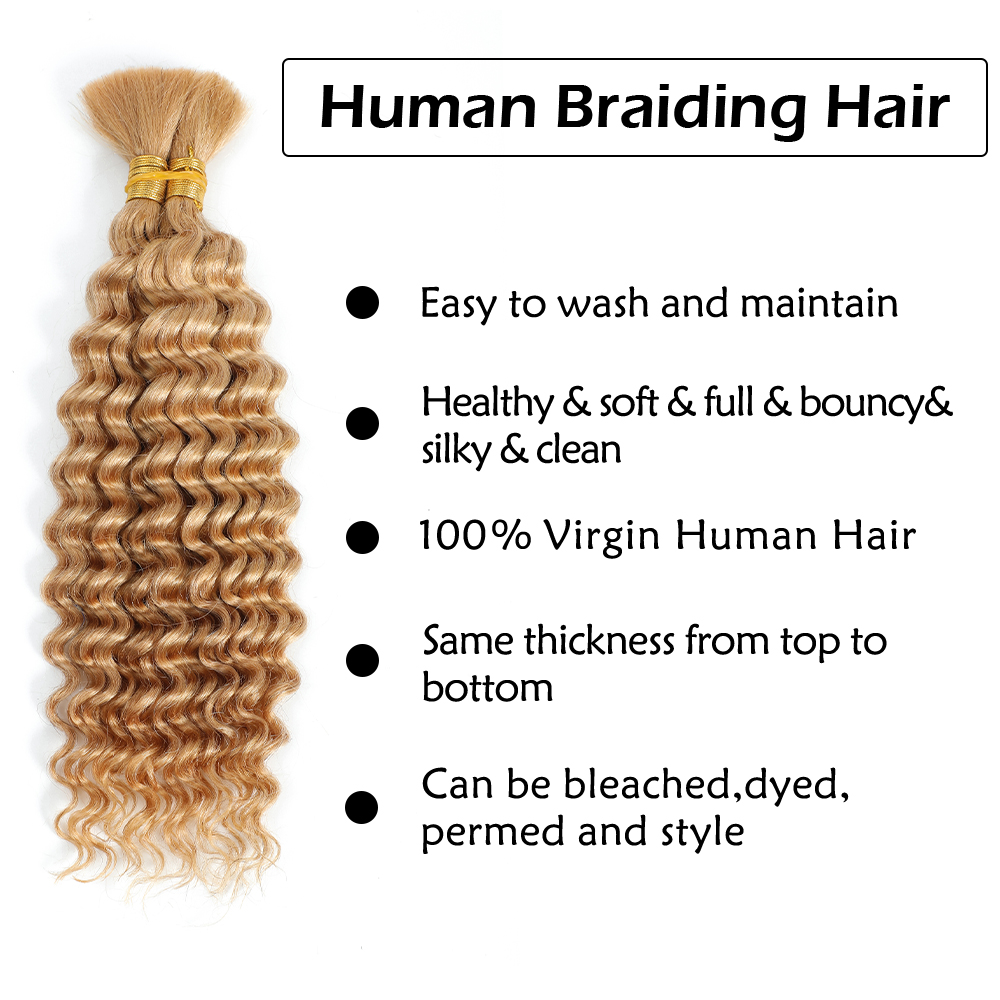 Human Braiding Hair 2Bundle 10 - Water Wave Bulk Human Hair For Braiding recension och pris