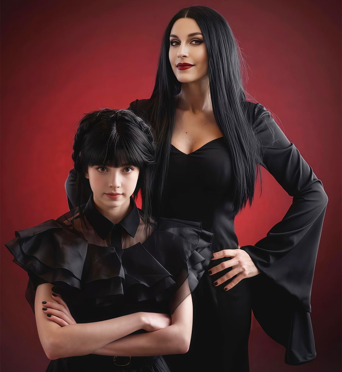 Synthetic Long Black Wig for W - Synthetic Braided Wigs For Black Women recension och pris