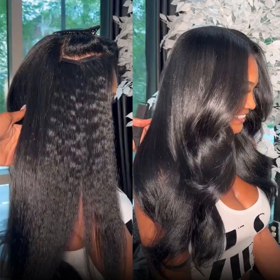 Kinky Straight Tape in Hair Ex - Invisible Tape In Extensions Real Hair recension och pris