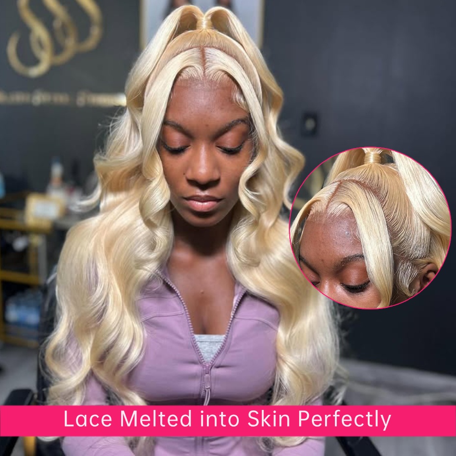 613 Colored Body Wave Human Ha - 613 Blonde Body Wave Lace Front Wig recension och pris