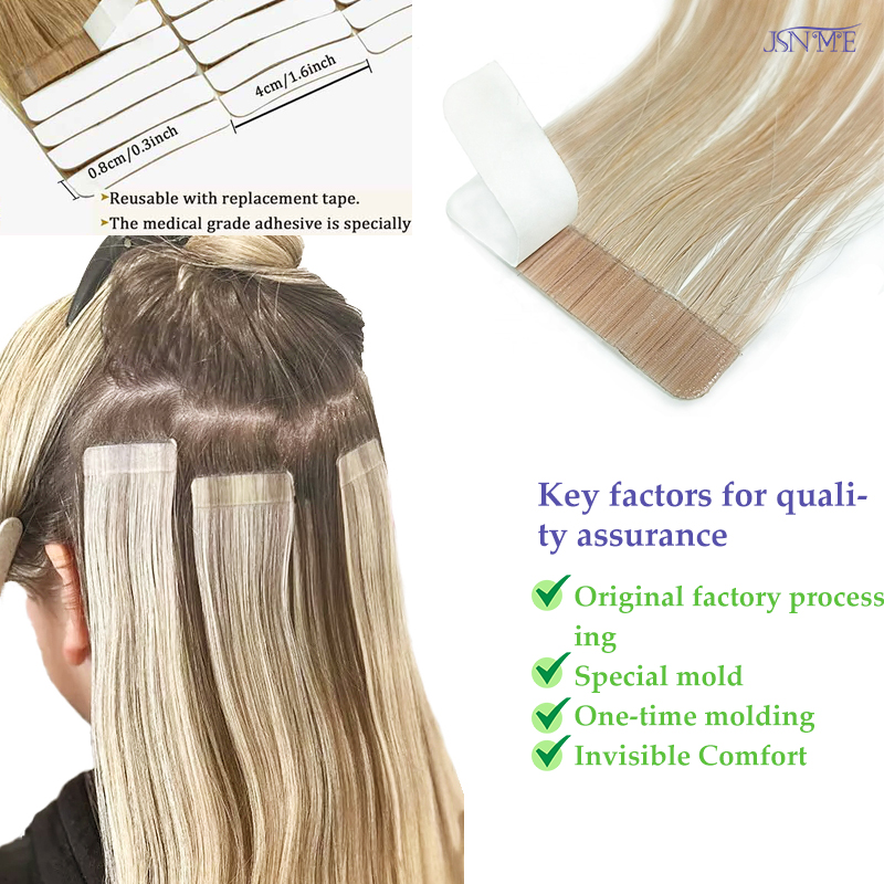 JSNME Tape In Hair Extension 1 - Invisible Tape In Extensions Real Hair recension och pris