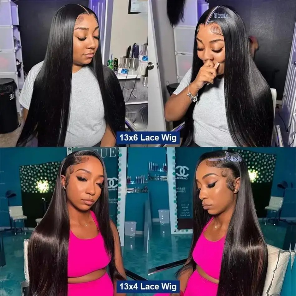 40 Inch Straight Human Hair Wi - Hd Lace Frontal Wig Human Hair Pre Plucked recension och pris