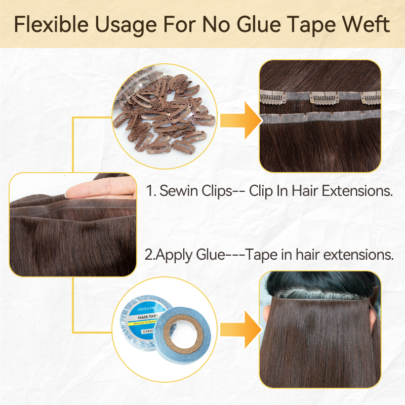 Invisible Long Tape PU Weft Hu - Invisible Tape In Extensions Real Hair recension och pris