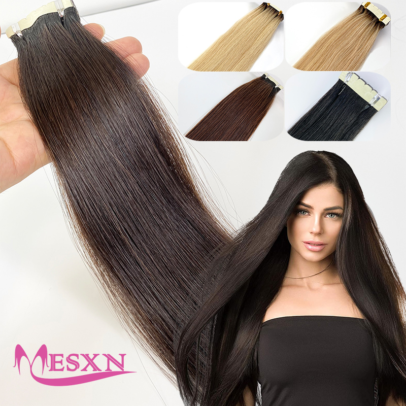 Mini Straight Tape In Human Ha - Invisible Tape In Extensions Real Hair recension och pris