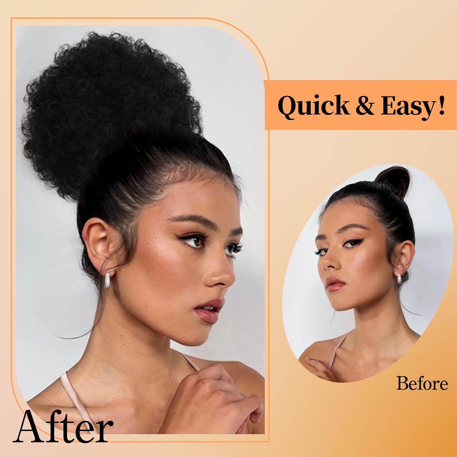 Afro Puff Drawstring Ponytail  - Drawstring Afro Curly Puff Ponytail recension och pris