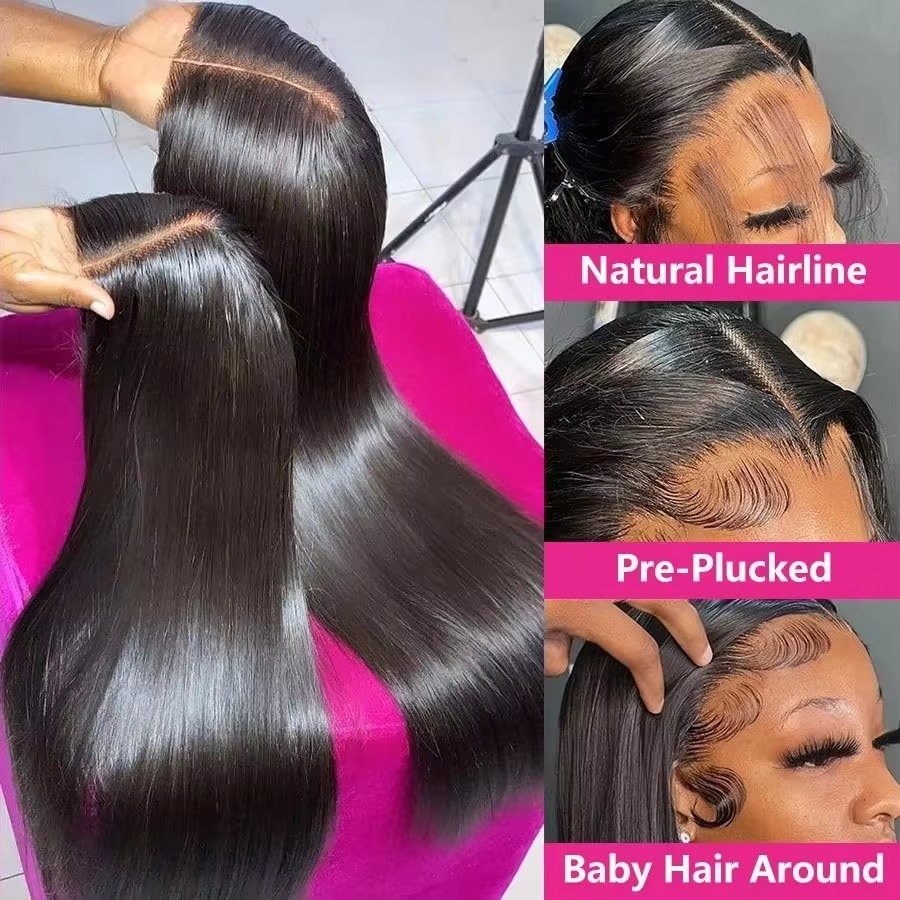 36 38 Inch 13x6 HD Transparent - Glueless Wear And Go Human Hair Wig recension och pris