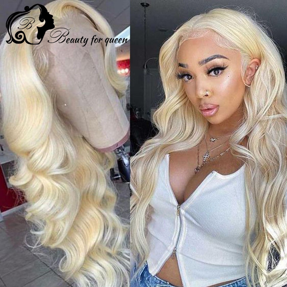 2026 Colored 613 Blonde Plucke - 613 Blonde Body Wave Lace Front Wig recension och pris