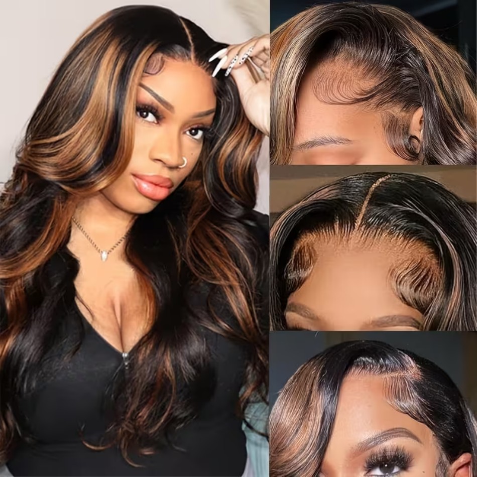 Body Wave Lace Front Wig Highl - Hd Lace Frontal Wig Human Hair Pre Plucked recension och pris