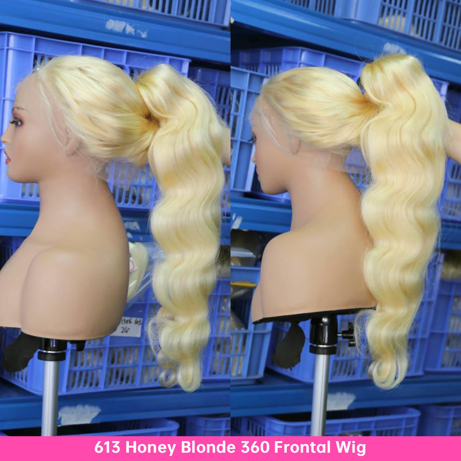 Platinum Blonde 613 Hd 13x6 La - 613 Blonde Body Wave Lace Front Wig recension och pris
