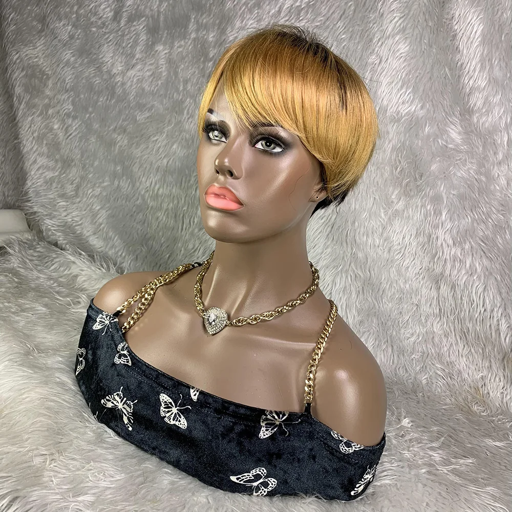 8 Inch Short Remy Hair Wig Bra - Short Pixie Cut Wig Human Hair Cheap recension och pris
