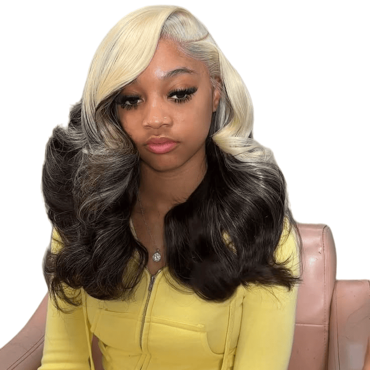 HD 13*6 Blonde Ombre Black Lac - 613 Blonde Body Wave Lace Front Wig recension och pris