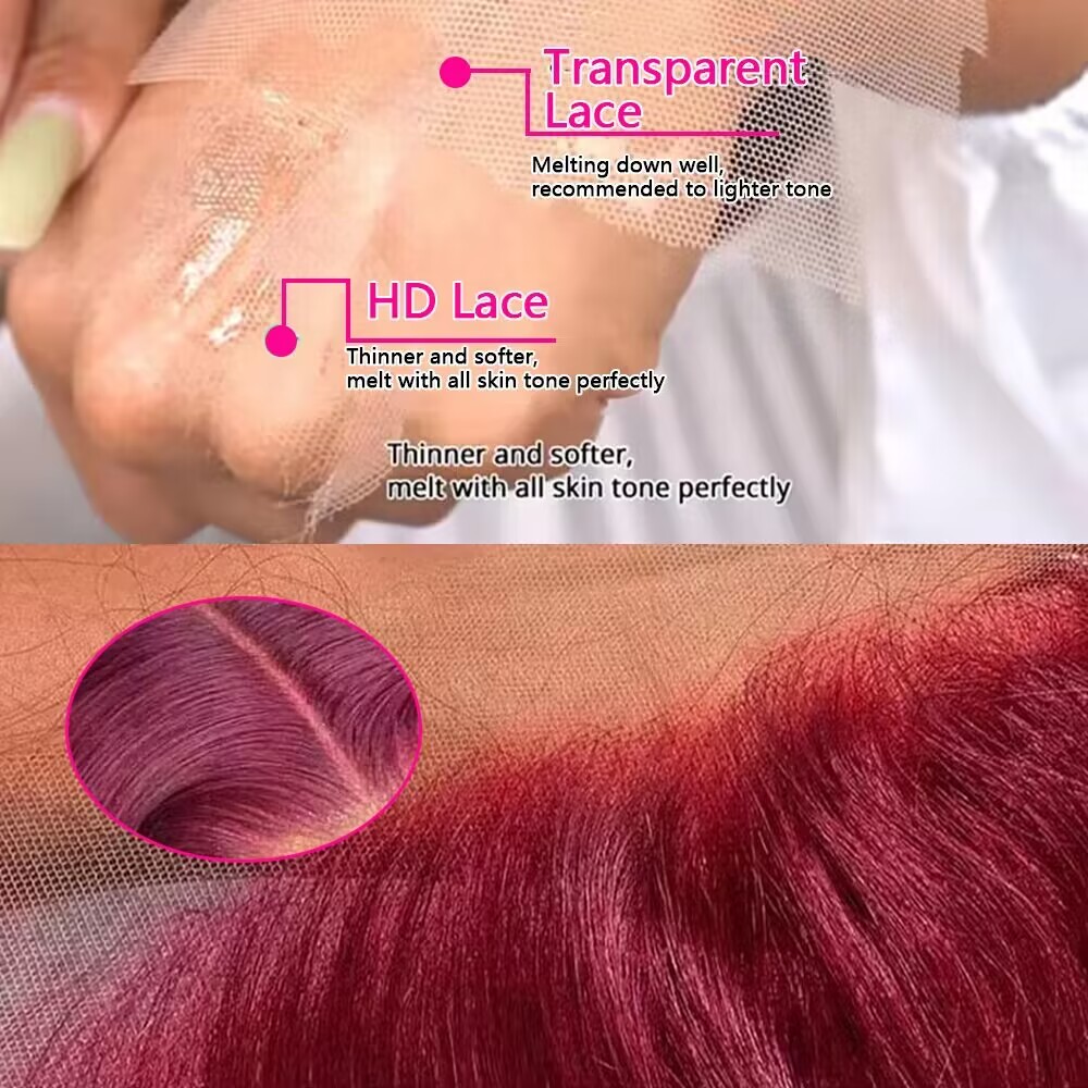 200 Density Burgundy Deep Wave - Lace Front Wigs recension och pris