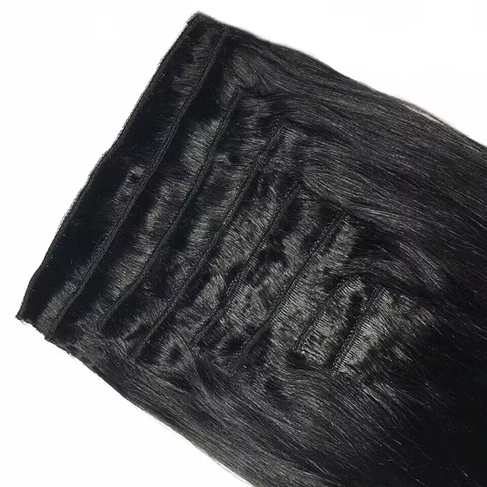 Clip in Hair Extensions Straig - Seamless Clip In Hair Extensions Human Hair recension och pris