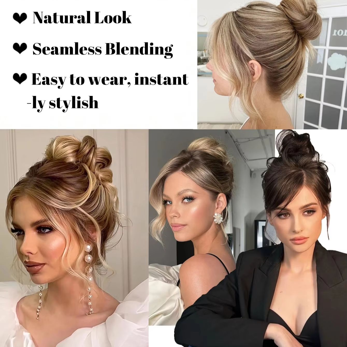 Synthetic Mini Claw Clip in Me - Claw Clip Messy Bun Hair Piece recension och pris