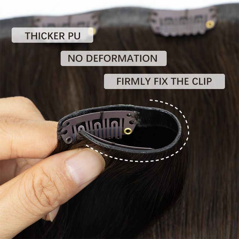 Invisible Thick PU Clip In Hum - Seamless Clip In Hair Extensions Human Hair recension och pris