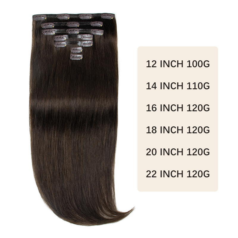 Invisible Thick PU Clip In Hum - Seamless Clip In Hair Extensions Human Hair recension och pris