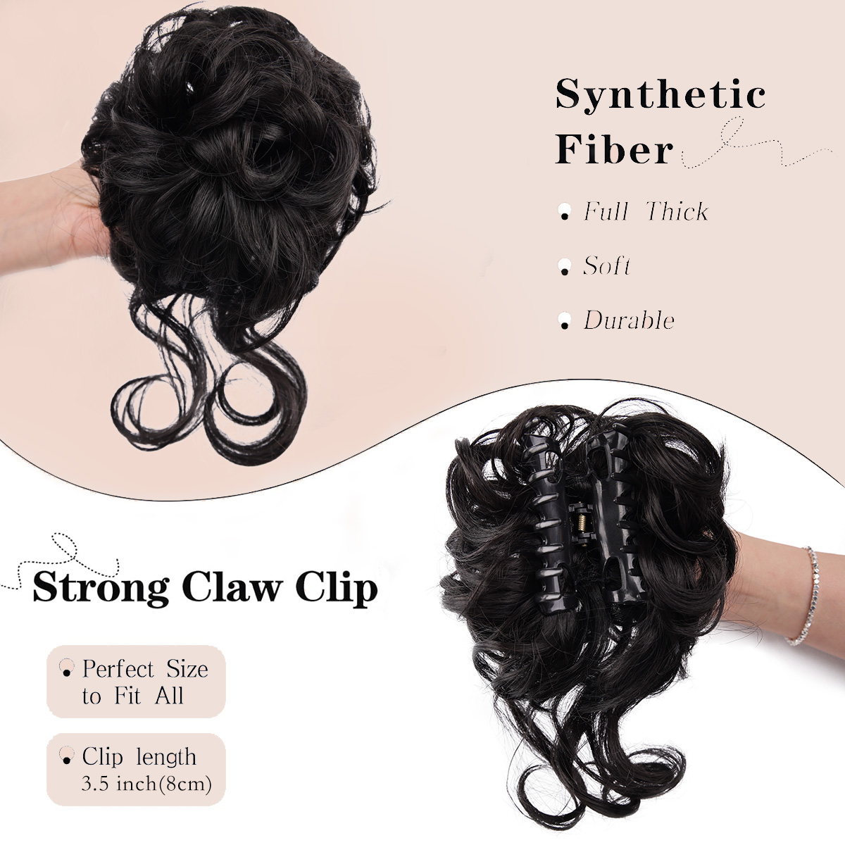 Messy Bun Hair Piece Claw Clip - Claw Clip Messy Bun Hair Piece recension och pris
