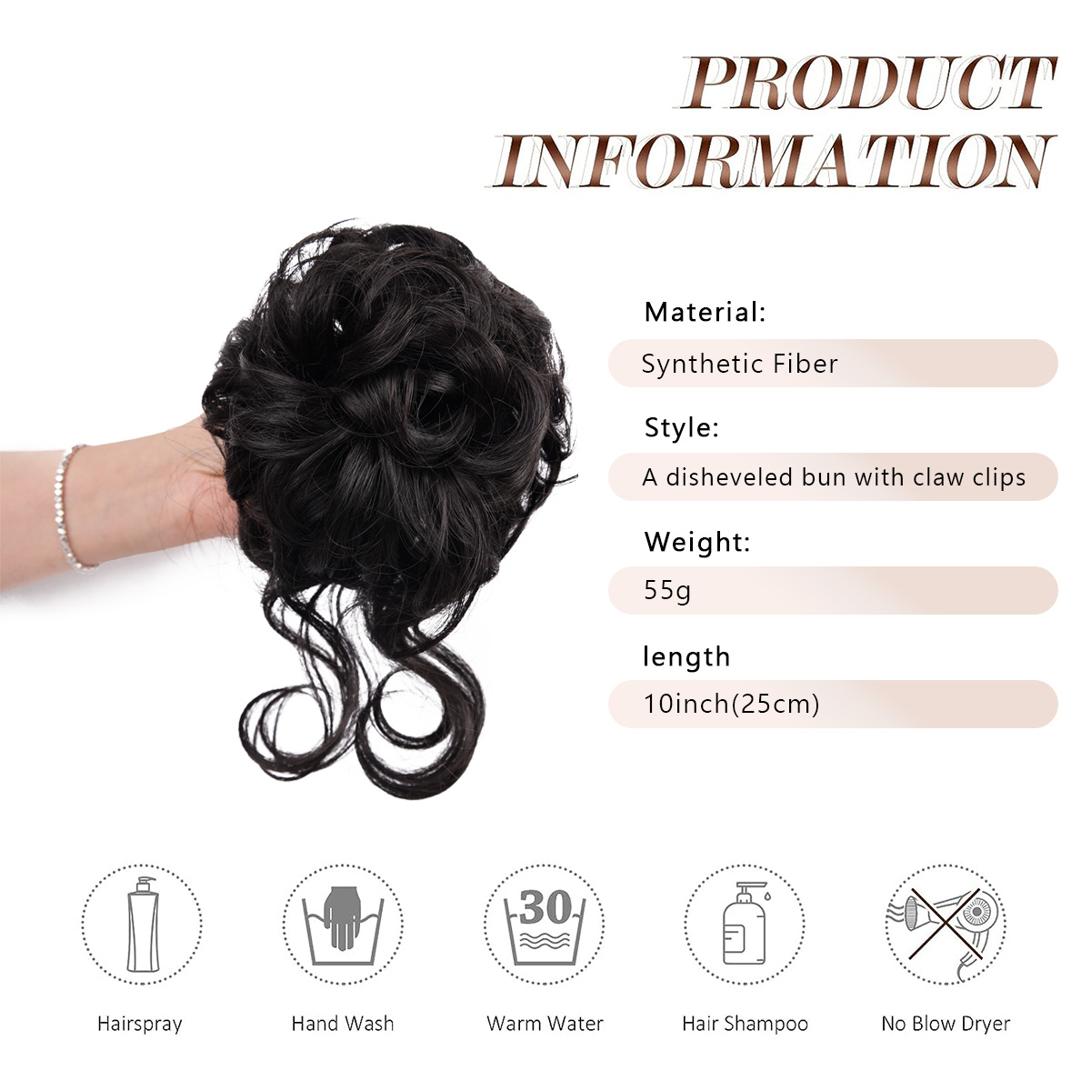 Messy Bun Hair Piece Claw Clip - Claw Clip Messy Bun Hair Piece recension och pris