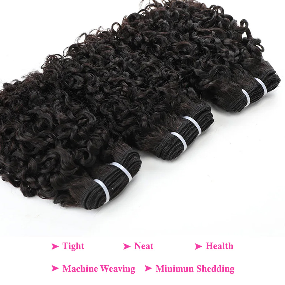 Pixie Curl Hair Bundles with C - Deep Wave 3 Bundles With Closure recension och pris