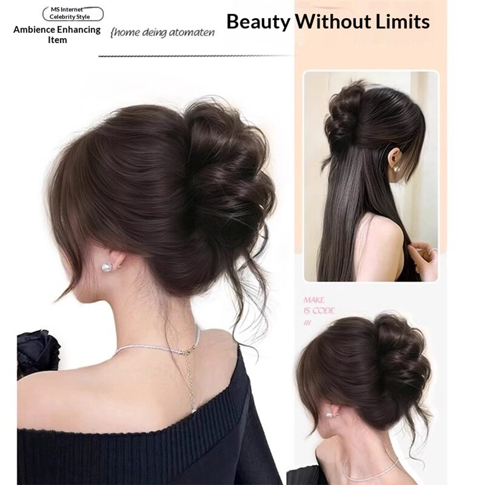 1pc Elegant Chignon Bun Extens - Claw Clip Messy Bun Hair Piece recension och pris